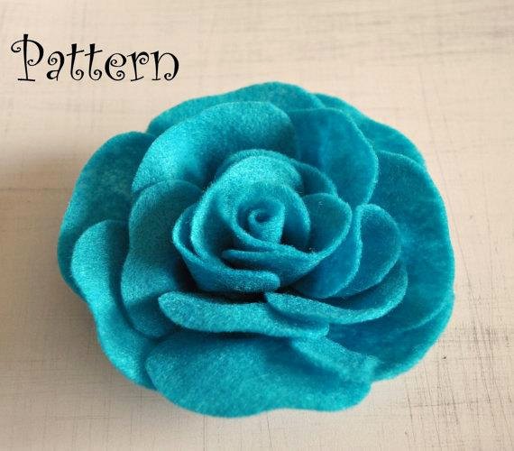 Felt Rose Pattern Awesome Rose Tutorial Felt Rose Pdf Headband Pattern Brooch Ebook How