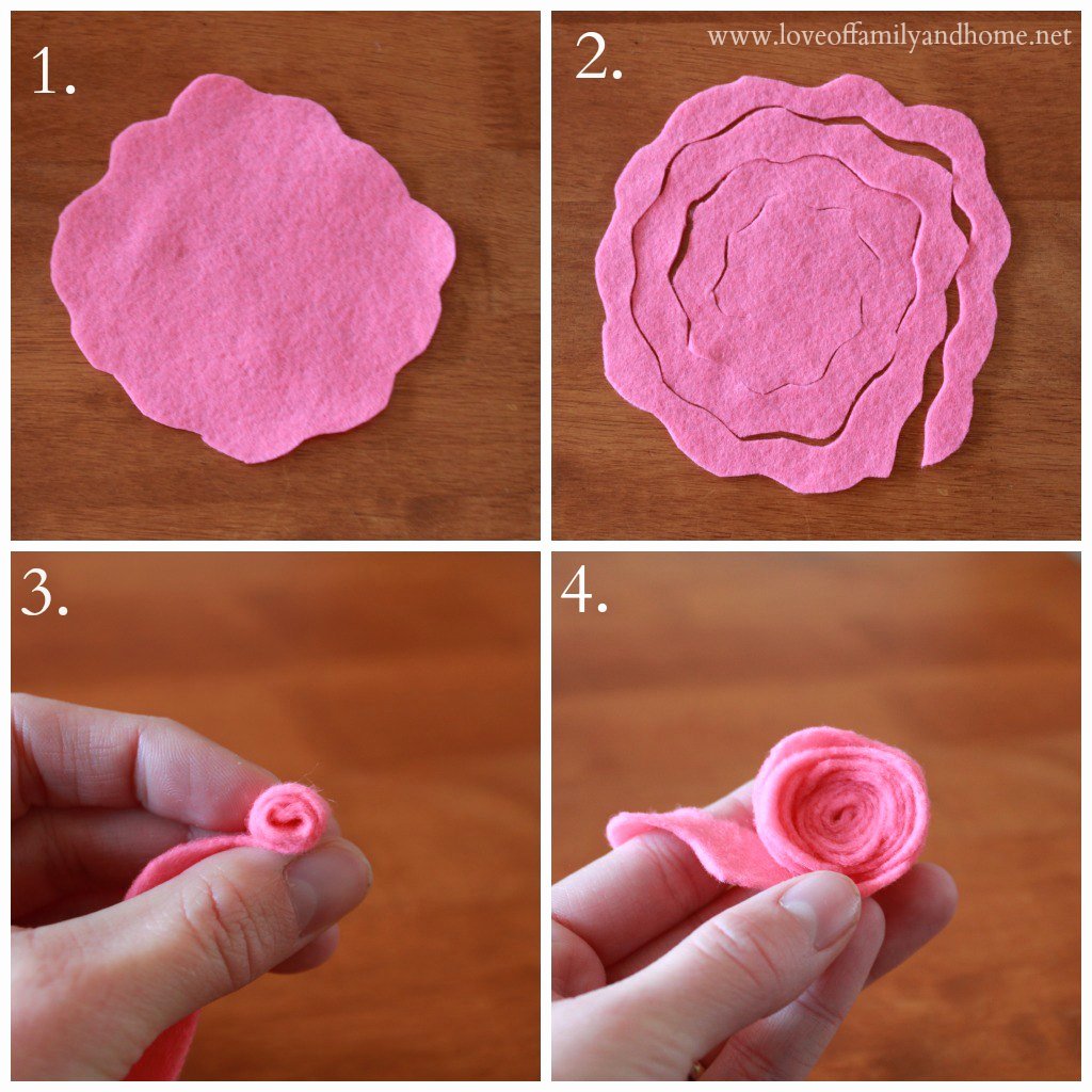 Felt Rose Pattern Best Of Valentine S Day Yarn Wreath with Felt Roses Tutorial