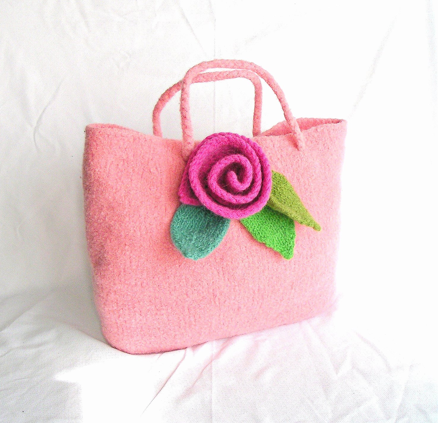 Felt Rose Pattern Unique Felt Rose Bag Knitting Pattern Tutorial by