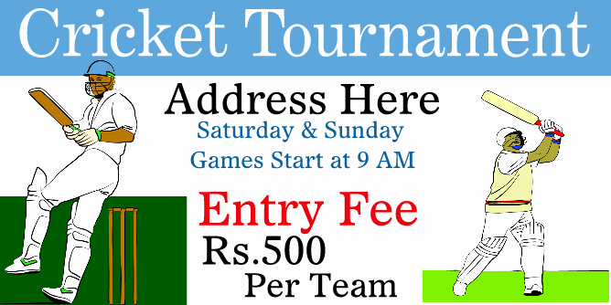 Fence Cup Design Template Awesome Sample Invitation Letter format for Cricket tournament