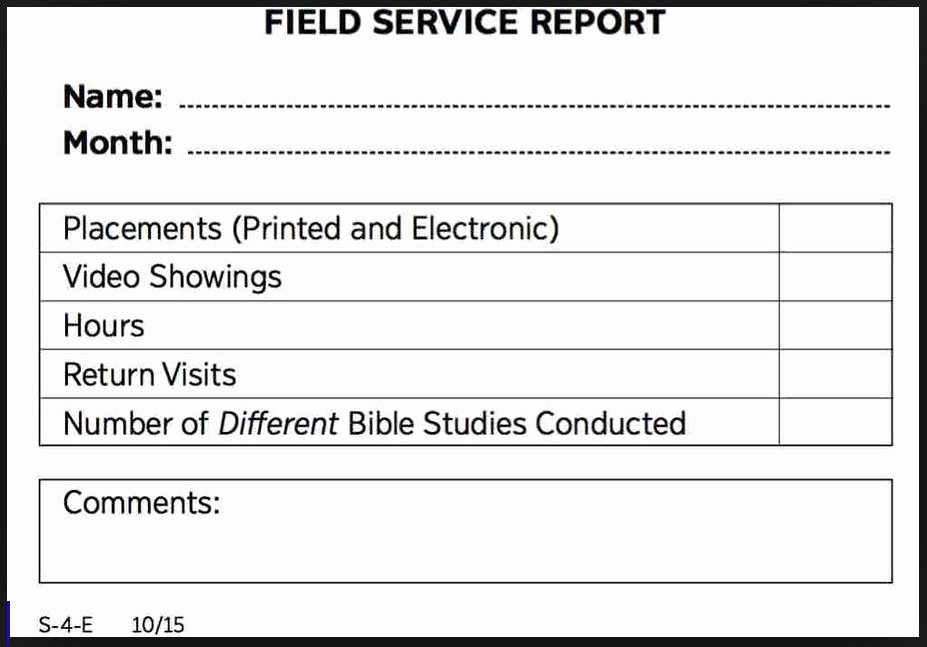 Field Report Example Beautiful Should You Report Field Service