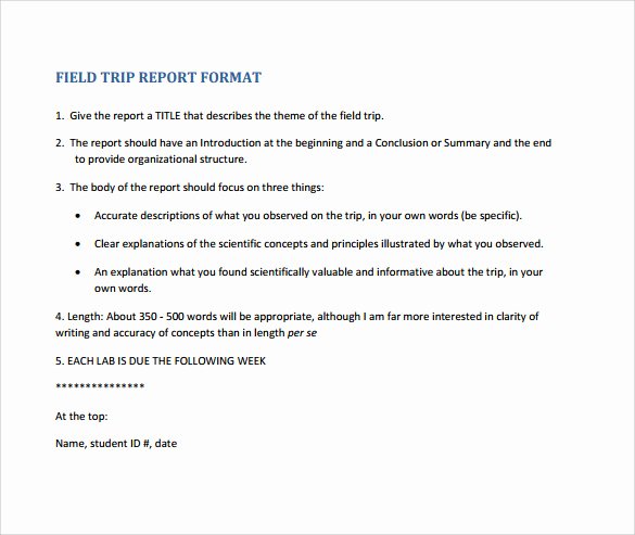 Field Report Example Inspirational 18 Sample Trip Reports Word Pages Pdf