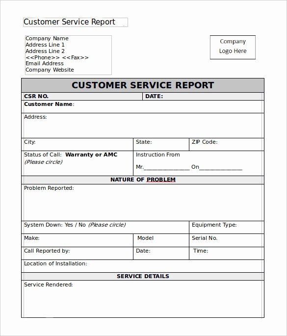 Field Report Template Best Of 10 Sample Service Reports