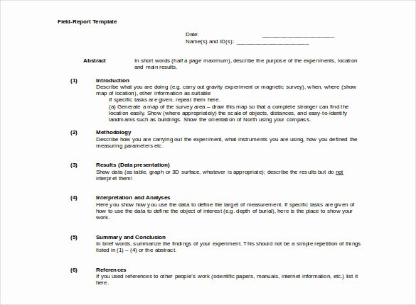 Field Report Template Inspirational Sample Service Report Template 30 Free Word Pdf Apple