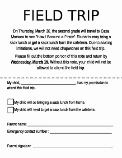 Field Trip Letter Template Best Of Field Trip Note to Parents