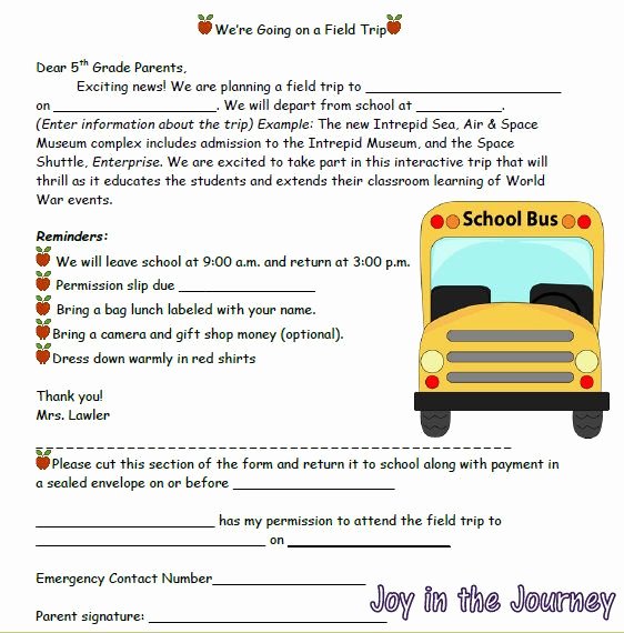 Field Trip Letter Template Best Of Tricks Of the Trade Linky Field Trips