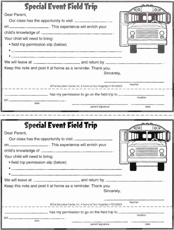 Field Trip Letter Template Lovely Field Trip Permission form