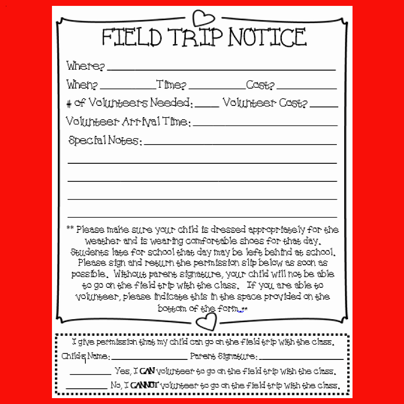 Field Trip Letter Template Lovely Field Trip Permission Slip