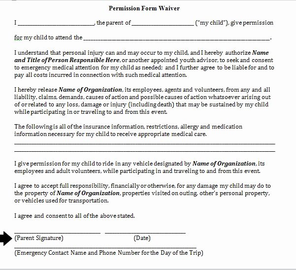 Field Trip Letter Template Unique 35 Permission Slip Templates &amp; Field Trip forms Free