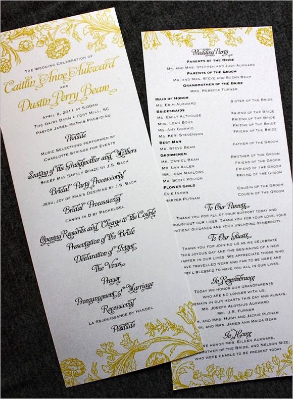 Filipino Catholic Wedding Program Beautiful Wedding Programs Wording On Pinterest