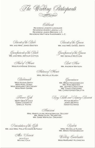 Filipino Catholic Wedding Program Lovely Wedding Programs Catholic Mass – Fastal Pro