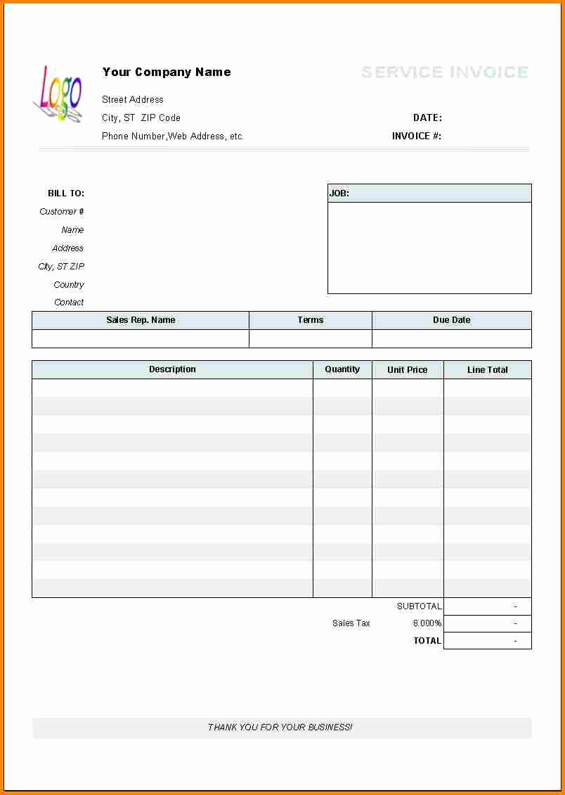 Fillable Invoice Template Word Awesome 8 Billing Invoice Samples Blank