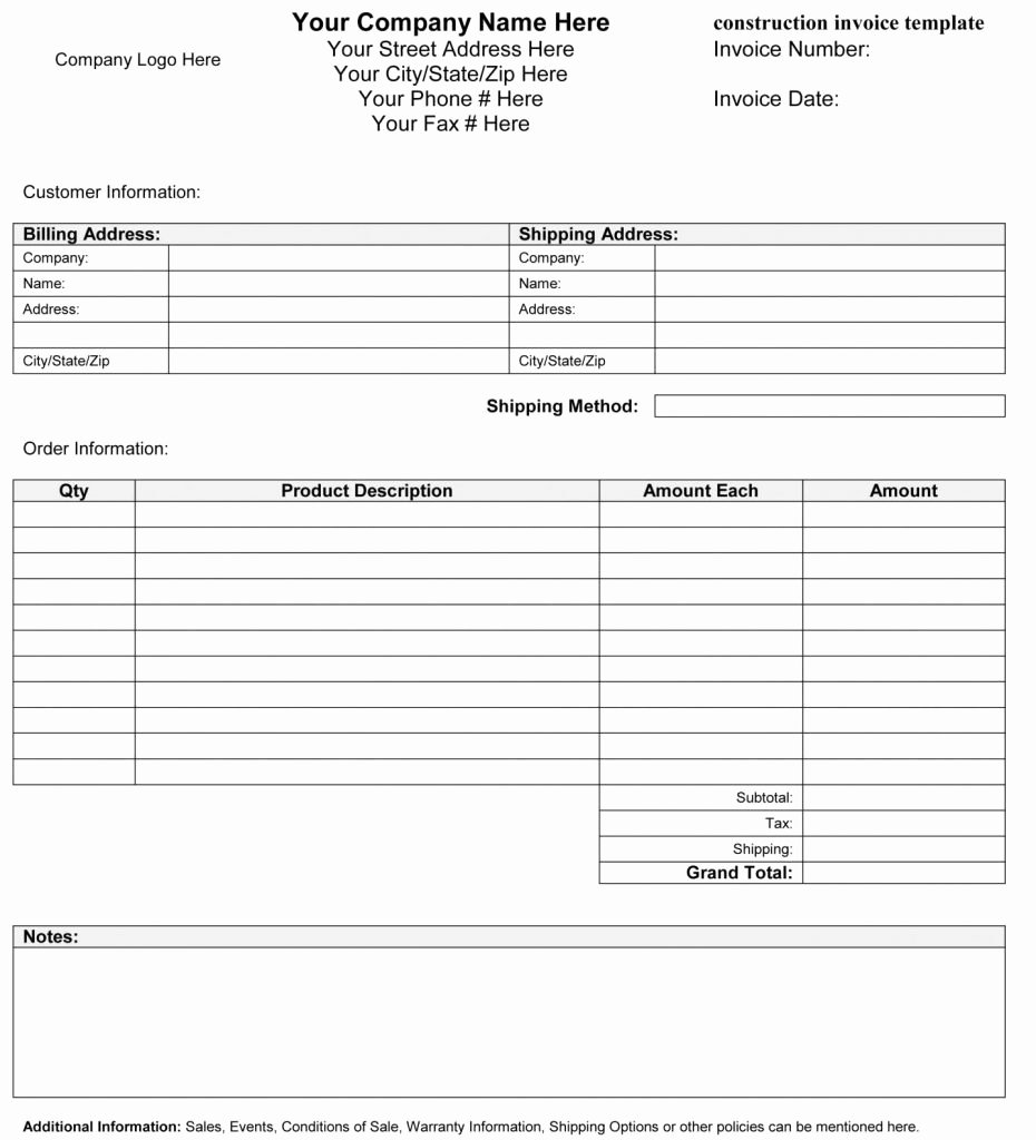 Fillable Invoice Template Word Beautiful Editable Invoice Template Word with format In Plus Pdf