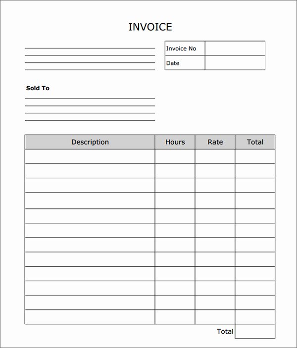 Fillable Invoice Template Word Lovely Free Printable Invoice Template Uk