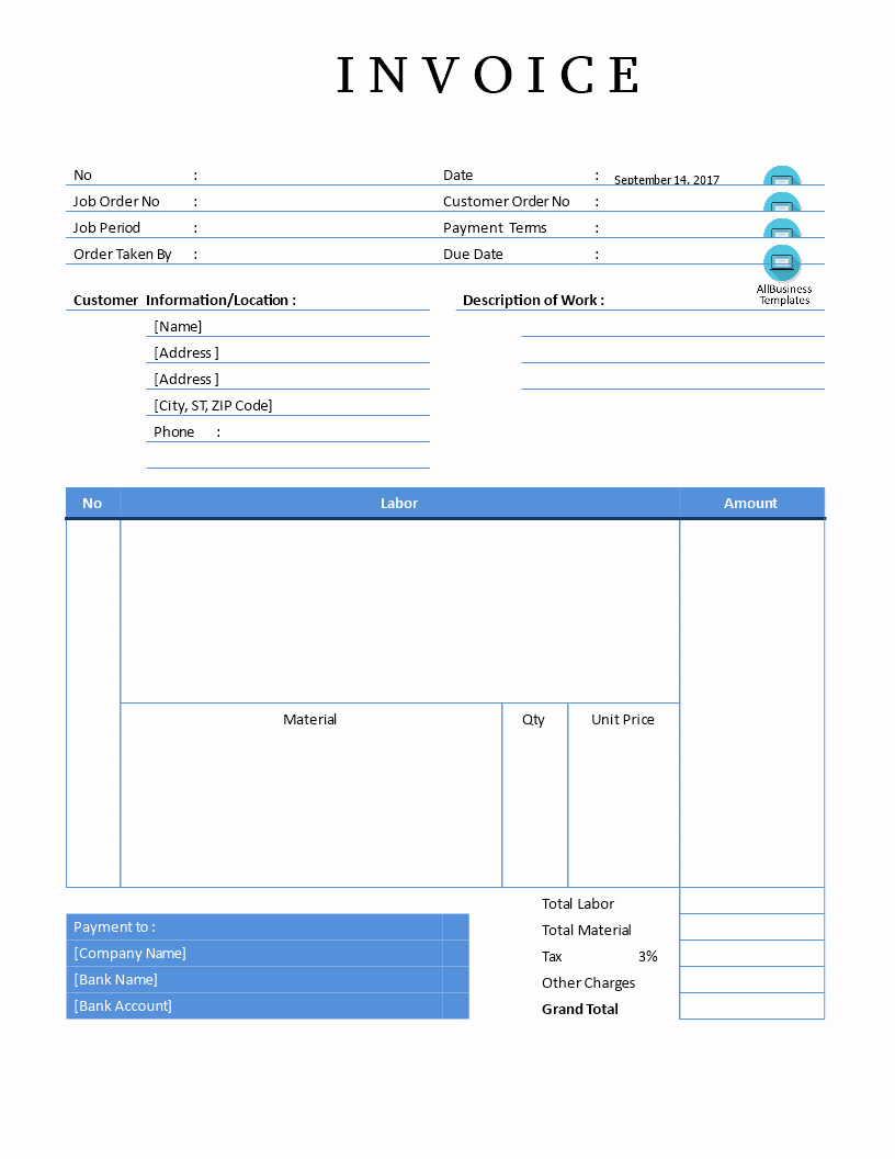 Fillable Invoice Template Word Luxury Editable Invoice Template Word with format In Plus Pdf