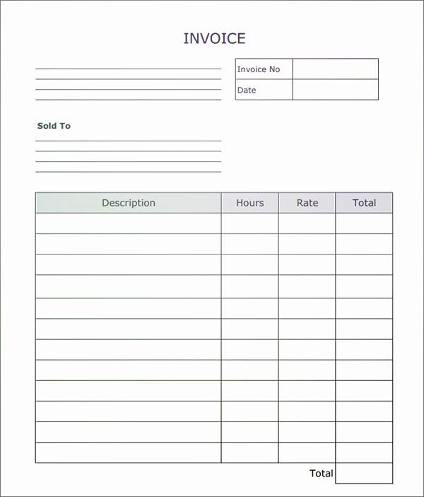 Fillable Invoice Template Word Luxury Fillable Invoice Blank In Pdf