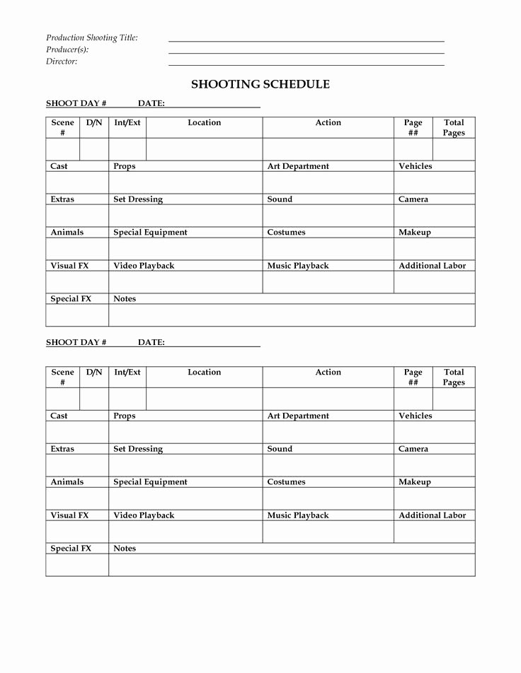 Film Schedule Template Awesome 36 Best Making Production Document Templates Images On