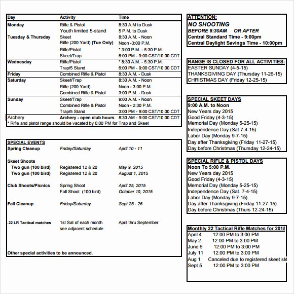 Film Schedule Template Awesome Sample Shooting Schedule 12 Documents In Pdf Word Excel