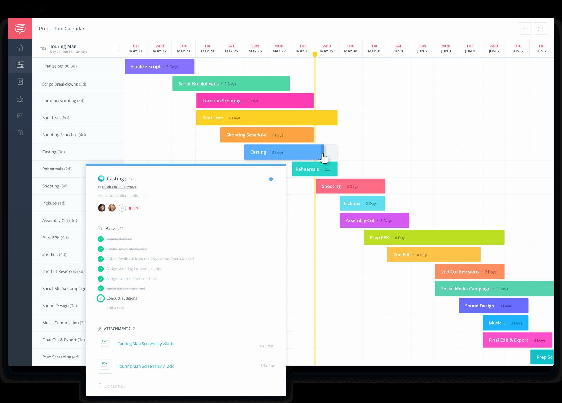 Film Schedule Template New Mastering Your Production Calendar [free Gantt Chart Excel