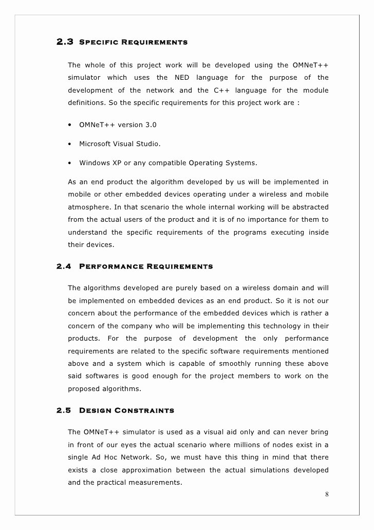 Final Project Report Sample Elegant Final Project Report format