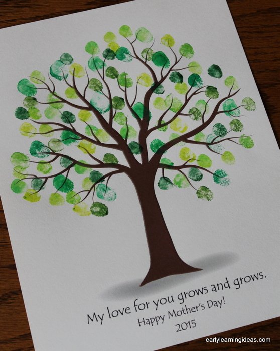 Fingerprint Trees Templates Elegant Make Custom Colored Ink Pads Early Learning Ideas