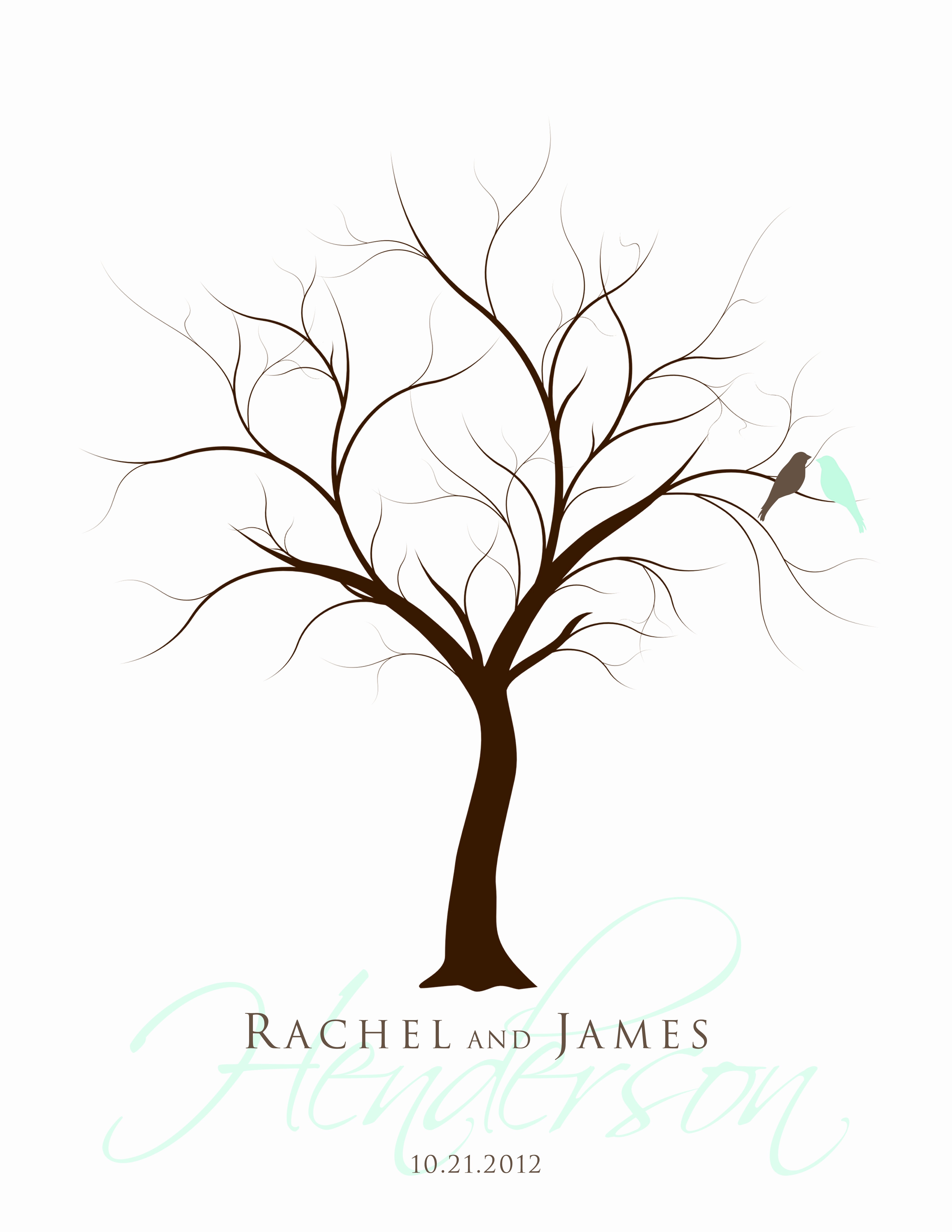 Fingerprint Trees Templates New New 159 Fingerprint Tree Wedding Guest Book Instructions