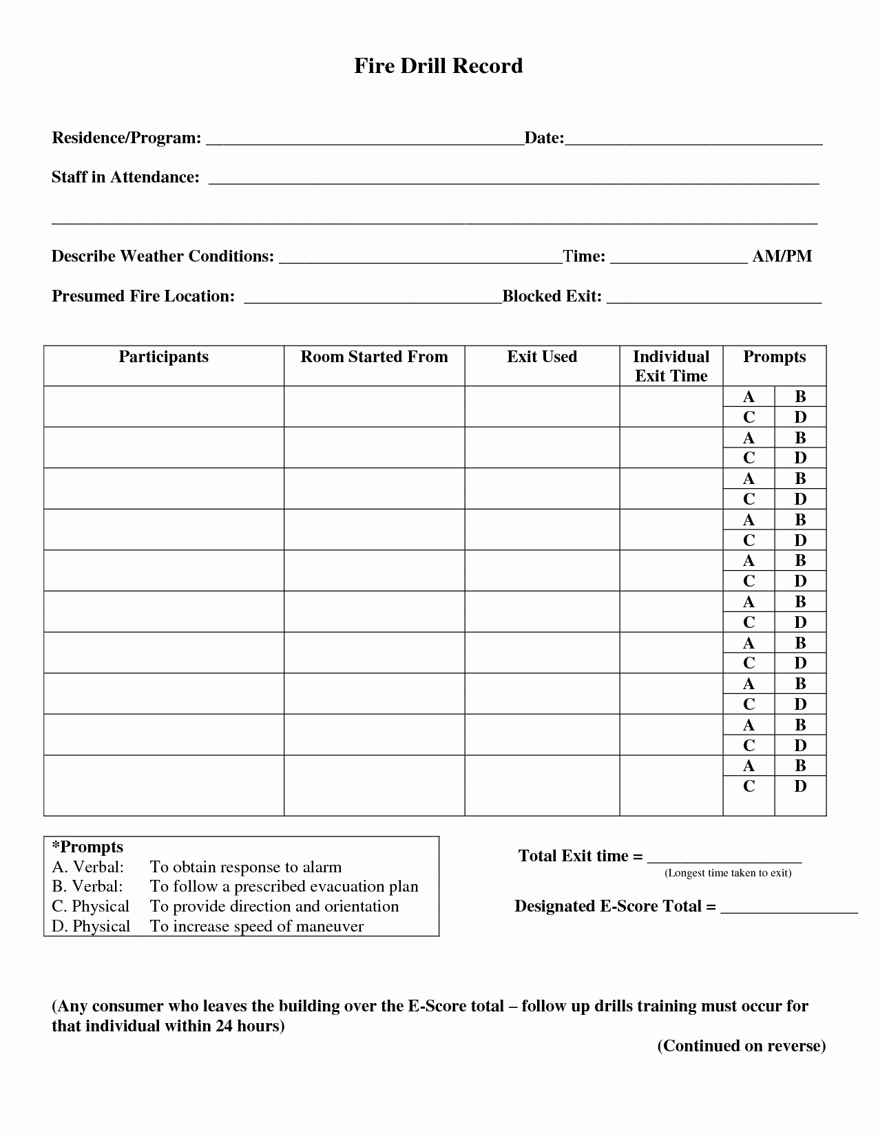 Fire Drill Report Sample Elegant Best S Of Record Emergency Evacuation Drills