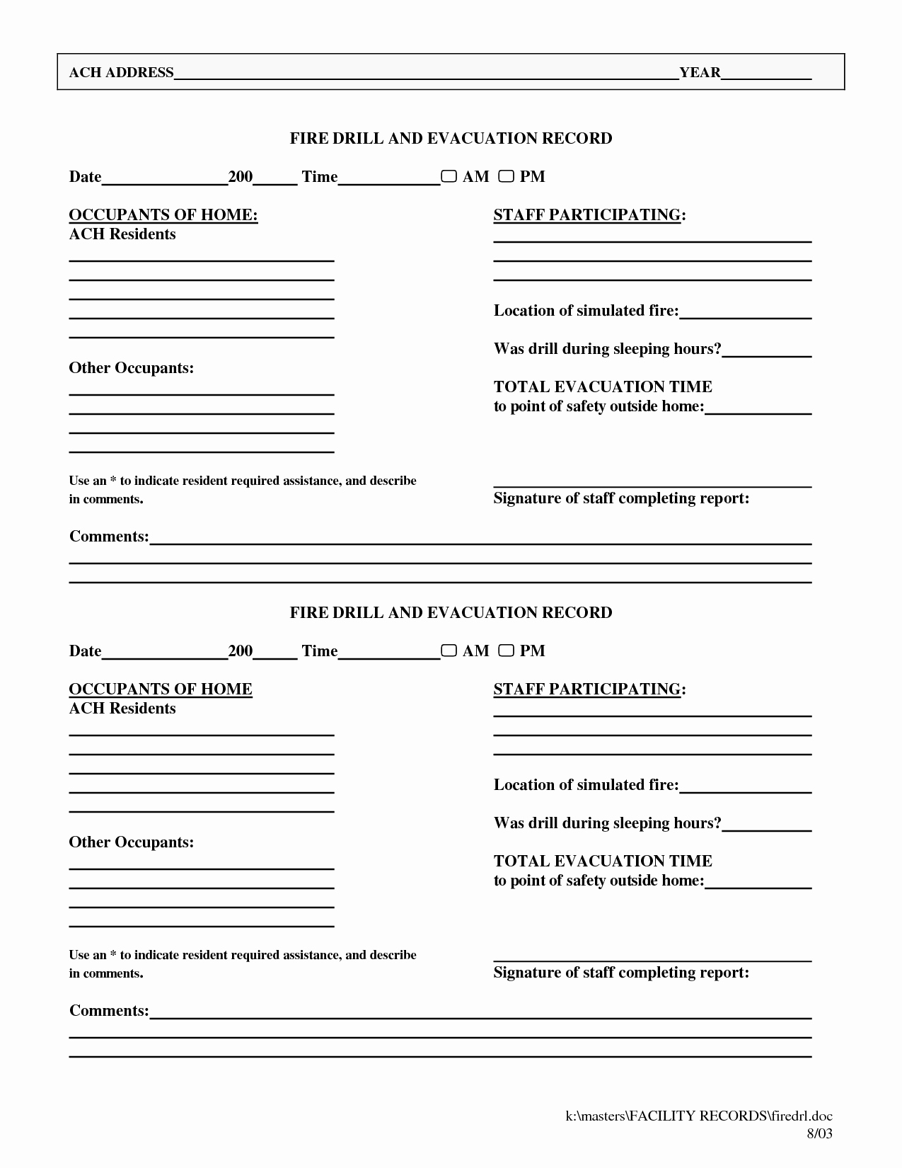 Fire Drill Report Sample Inspirational 8 Best S Of Osha tornado Drill Evaluation form