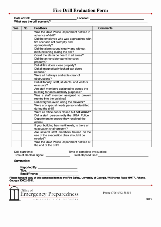 Fire Drill Report Sample Lovely top 8 Fire Drill Report form Templates Free to In