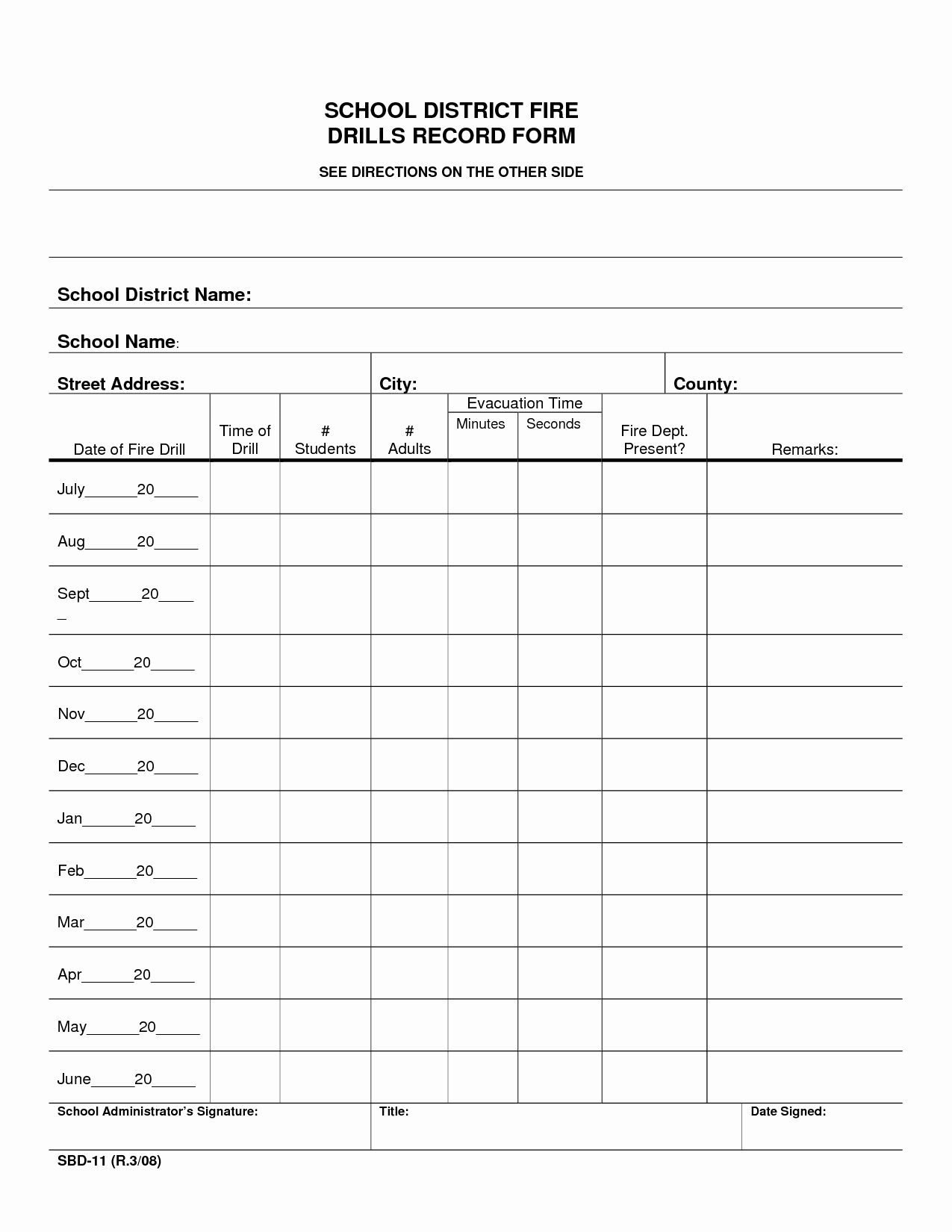 Fire Drill Report Sample Unique Best S Of Emergency Evacuation Drill form for