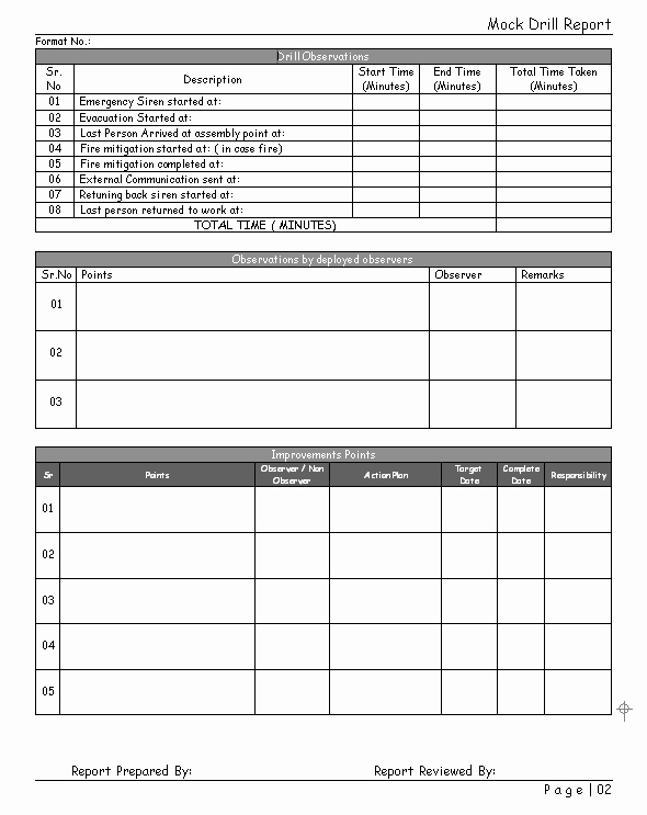 Fire Drill Report Template Elegant Best S Of Mock Fire Drill Scenarios Fire Drill