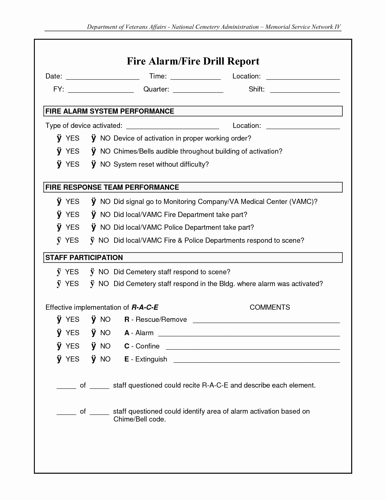 Fire Drill Report Template Lovely Best S Of Fire Drill Report Fire Drill Report