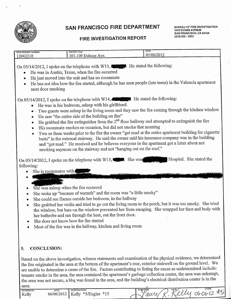 Fire Report Template Luxury Investigative Report