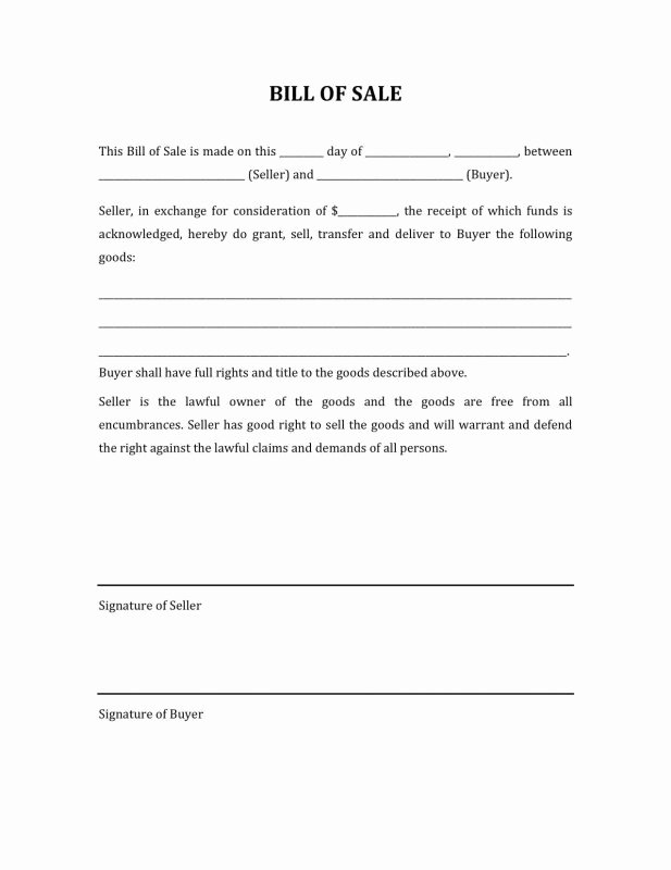 Firearms Bill Of Sale Template Awesome Gun Bill Of Sale Templete