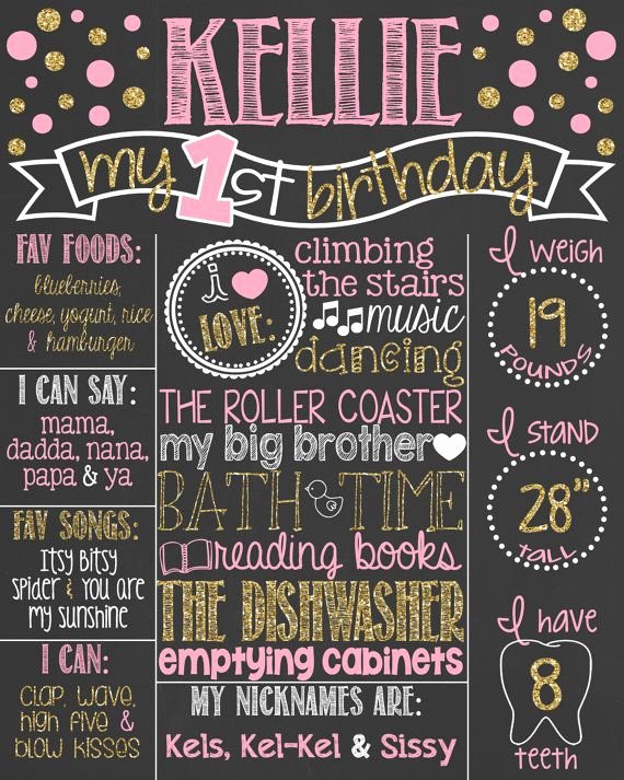 First Birthday Chalkboard Diy Beautiful Best 25 First Birthday Board Ideas On Pinterest