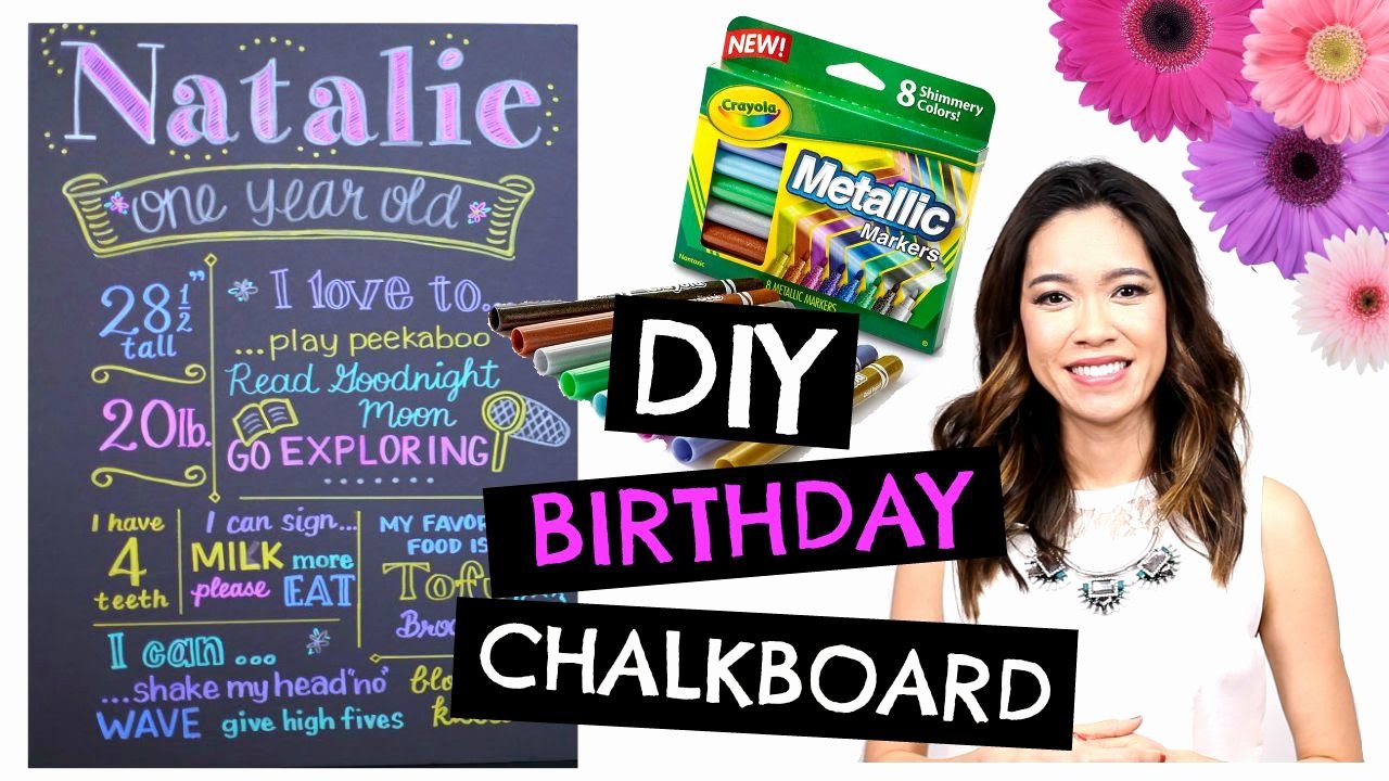 First Birthday Chalkboard Diy New Diy 1st Birthday Chalkboard Easy &amp; Cheap