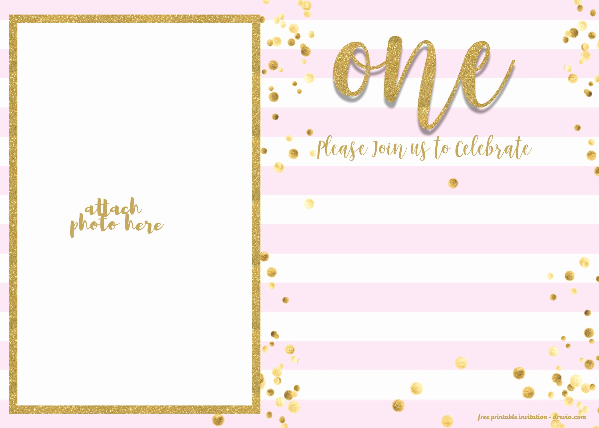 First Birthday Invitation Template Free Fresh Free 1st Birthday Invitations Template for Girl – Free