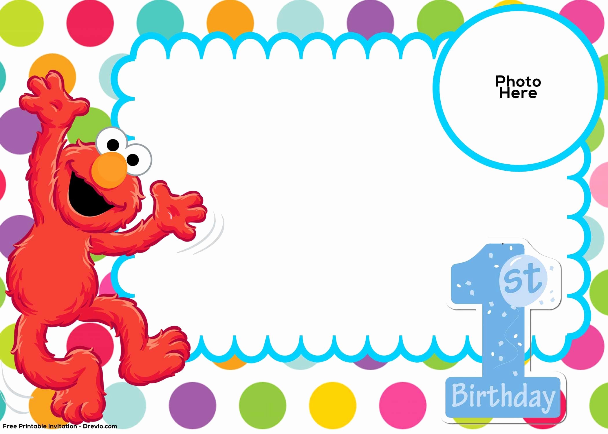 First Birthday Invitation Template Free Luxury Free Sesame Street 1st Birthday Invitation Template