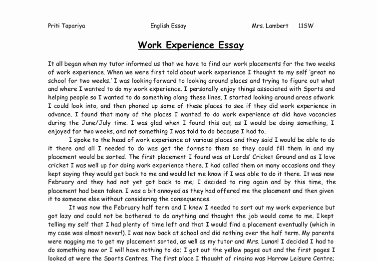 First Job Experience Essay Awesome My First Job Essay College Essay On First Job Please