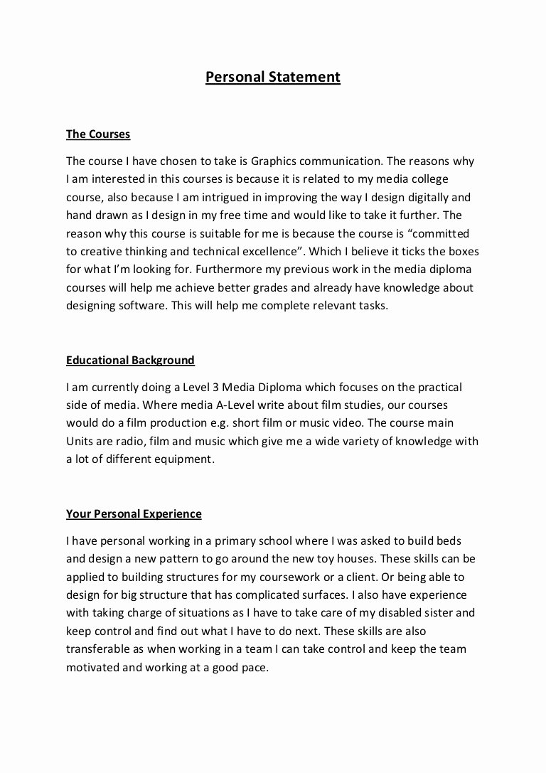 First Job Experience Essay Beautiful Personal Statement