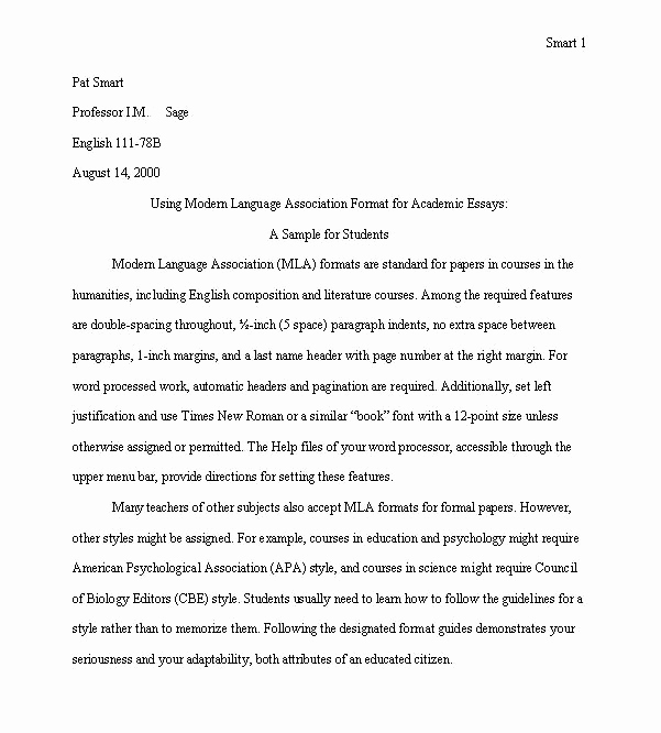 First Job Experience Essay Fresh Mla format Examples