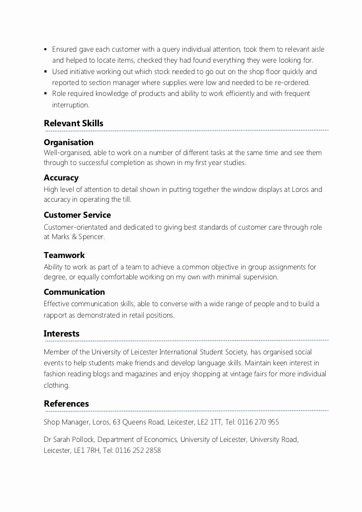 First Job Experience Essay Inspirational Example Part Time Cv