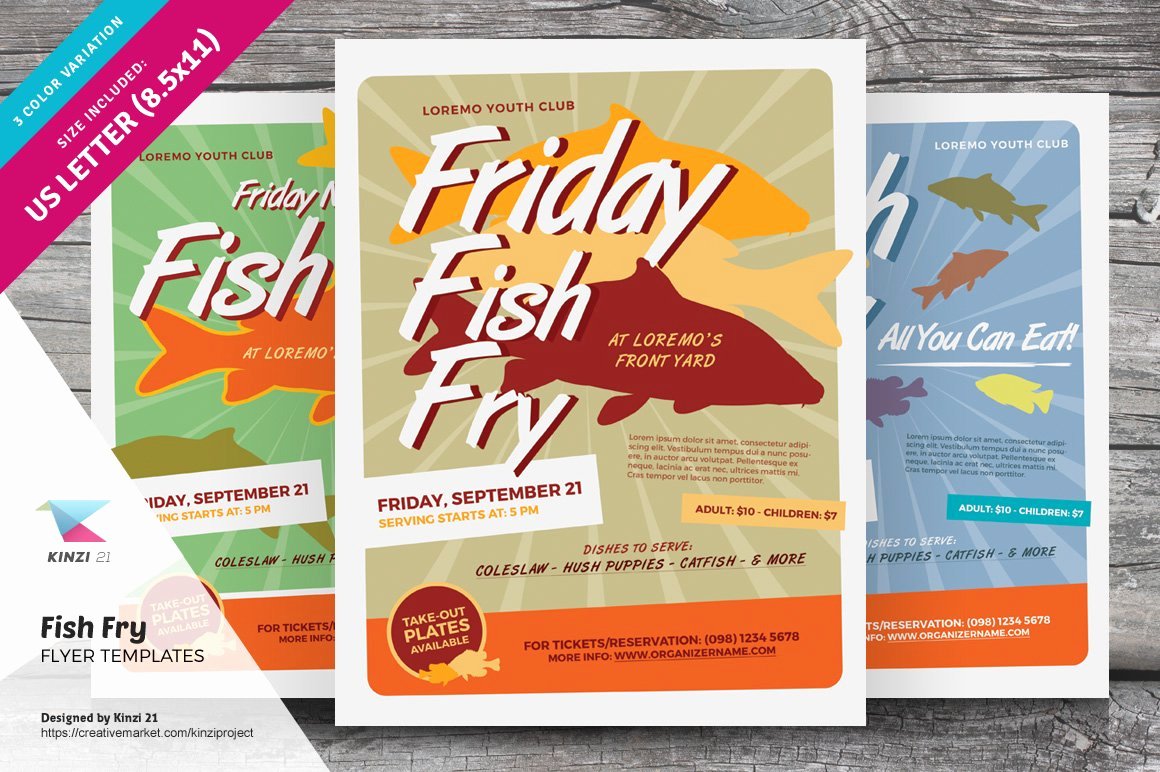 Fish Fry Flyer Template Beautiful Fish Fry Flyer Templates Flyer Templates Creative Market