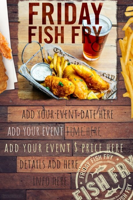 Fish Fry Flyer Template Inspirational Fish Fry Food Restaurant Special Seafood Party Reunion