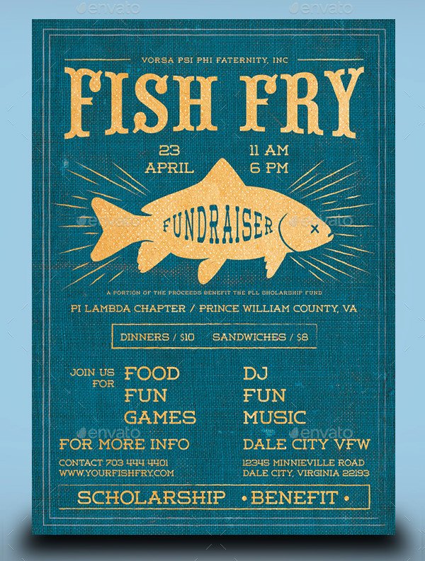 Fish Fry Flyer Template Luxury 20 Fishing Flyer Templates Free &amp; Premium Download