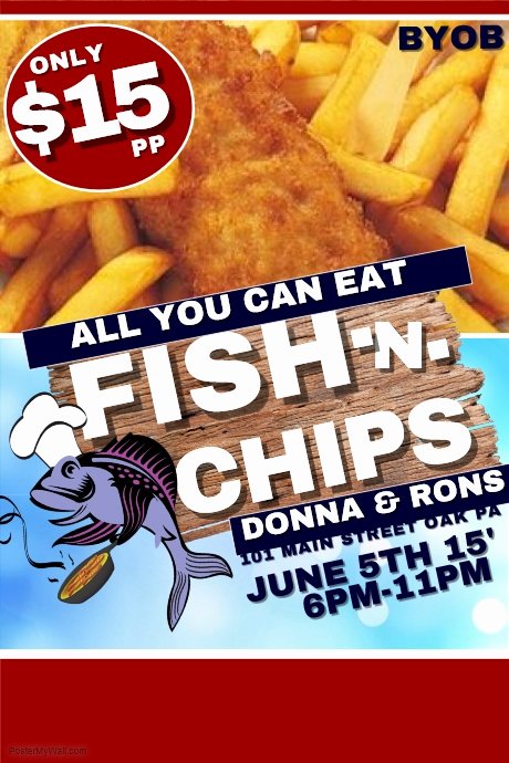 Fish Fry Flyer Template Luxury Fish and Chips Template