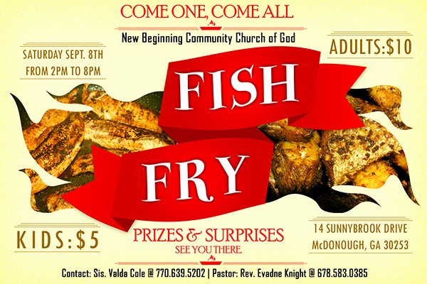 Fish Fry Flyer Template Luxury Fish Fry On Behance