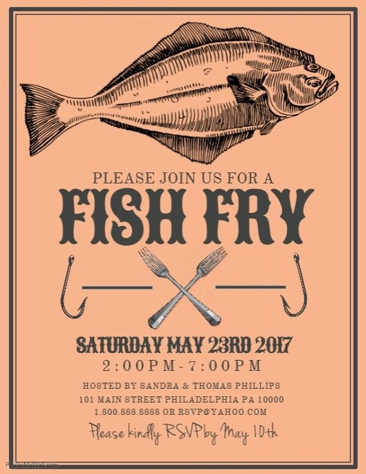 Fish Fry Flyer Template New Fish Fry Template