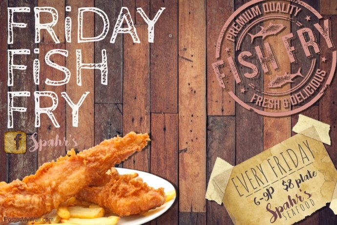 Fish Fry Flyer Template Unique Fish Fry Food Restaurant Special Seafood Party Cook Off
