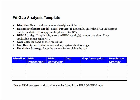 Fit Gap Analysis Template Excel Fresh 26 Sample Gap Analysis Templates Pdf Excel Word Pages